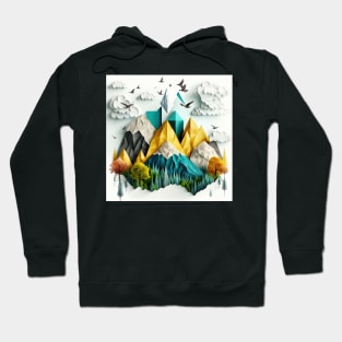 Origami mountains Hoodie